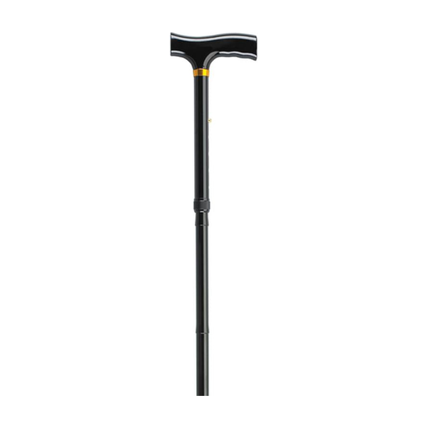 EA/1 LIGHTWEIGHT ADJUSTABLE FOLDING CANE WITH T HANDLE, BLACK * Drive Medical item surcharge included in sell