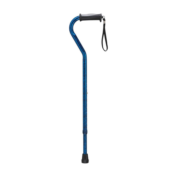 EA/1 GEL GRIP, ALUMINUM OFFSET CANE, HEIGHT ADJUSTABLE 30-39", BLUE CRACKLE * Drive Medical item surcharge included in sell