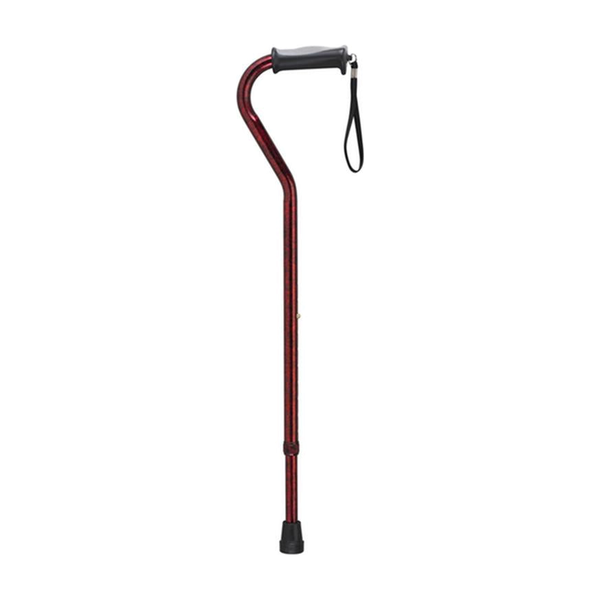 EA/1 GEL GRIP, ALUMINUM OFFSET CANE, HEIGHT ADJUSTABLE 30-39", RED CRACKLE * Drive Medical item surcharge included in sell