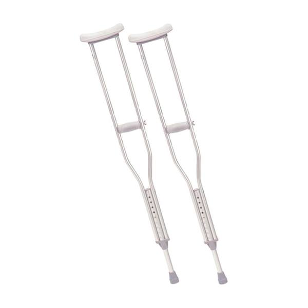 PR/1 CRUTCHES ALUMINUM ADULT (5'2" - 5'10") DOUBLE-EXTRUDED CENTER TUBE NO-SKID JUMBO TIPS (350LBS) * Drive Medical item surcharge included in sell
