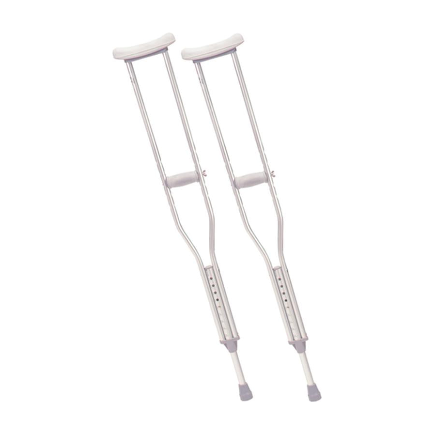 PR/1 CRUTCHES ALUMINUM ADULT (5'2" - 5'10") DOUBLE-EXTRUDED CENTER TUBE NO-SKID JUMBO TIPS (350LBS) * Drive Medical item surcharge included in sell