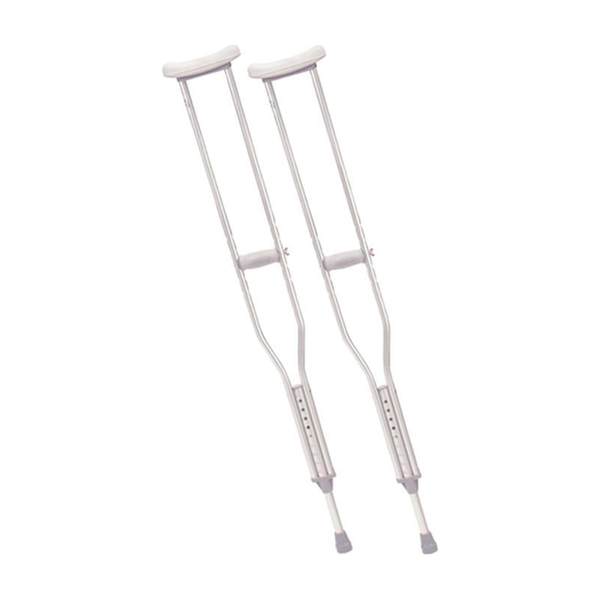 PR CRUTCHES ALUMINUM TALL (5'10" - 6'6") DOUBLE-EXTRUDED CENTER TUBE NO-SKID JUMBO VINYL TIPS 350LBS * Drive Medical item surcharge included in sell