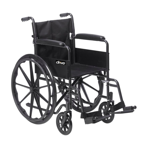 EA/1 SILVER SPORT 1 WHEELCHAIR WITH FULL ARMS AND SWING AWAY REMOVABLE FOOTREST * Drive Medical item surcharge included in sell