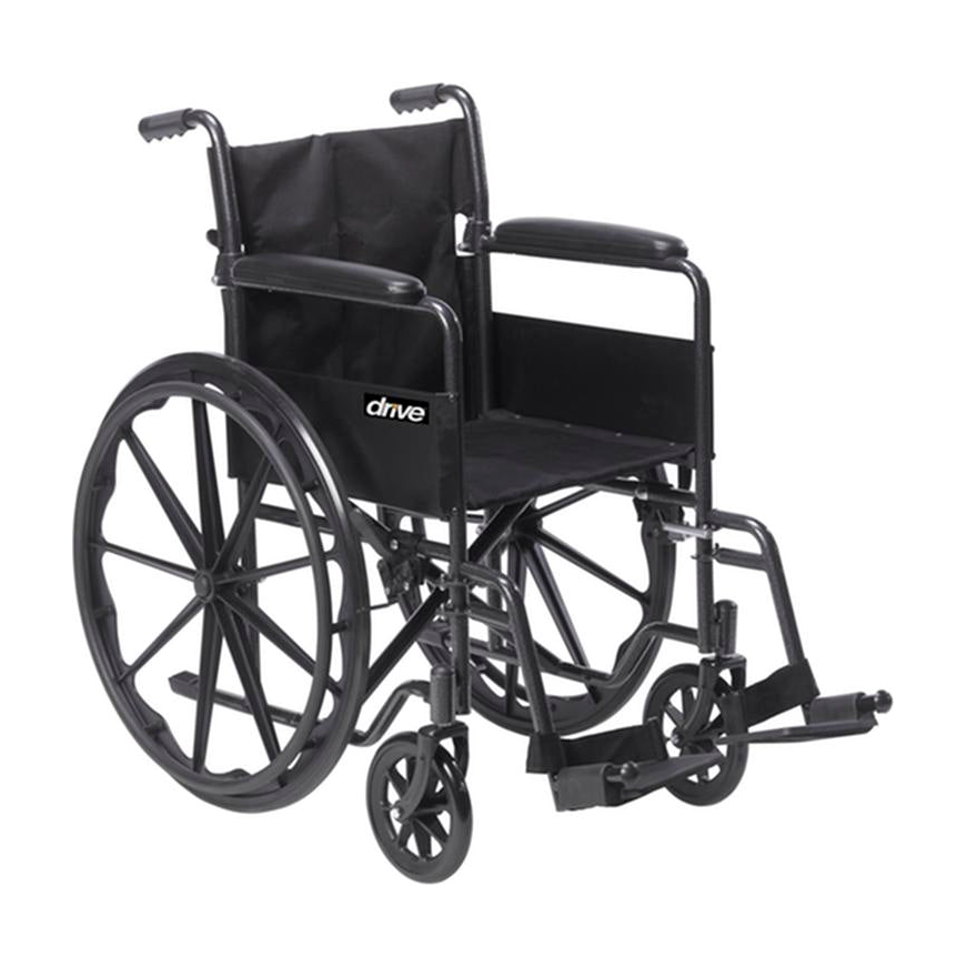 EA/1 SILVER SPORT 1 WHEELCHAIR WITH FULL ARMS AND SWING AWAY REMOVABLE FOOTREST * Drive Medical item surcharge included in sell