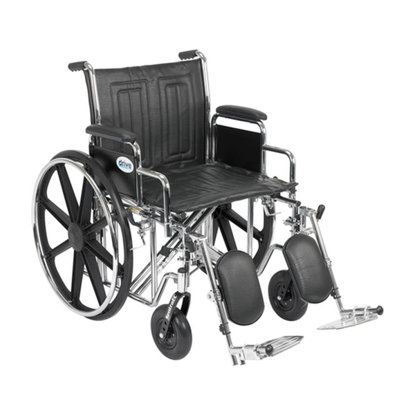EA/1 SENTRA EC HEAVY DUTY WHEELCHAIR, DETACHABLE DESK ARMS, ELEVATING LEG RESTS, 20" SEAT * Drive Medical item surcharge included in sell