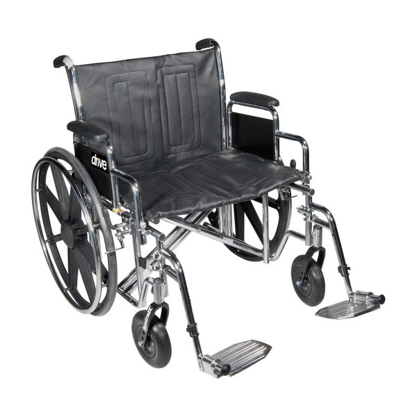 EA/1 DRIVE MEDICAL BARIATRIC SENTRA EC HEAVY DUTY WHEELCHAIR 24IN SEAT WIDTH .450LBS WEIGHT Heavy Item * Drive Medical item surcharge included in sell