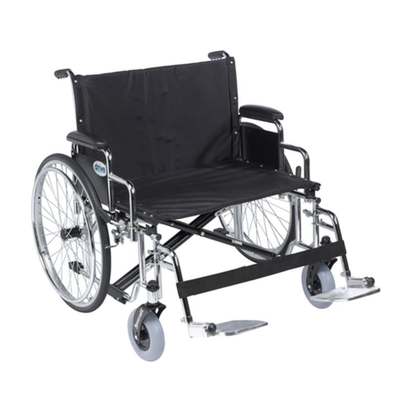 EA/1 SENTRA EC HEAVY DUTY EXTRA WIDE WHEELCHAIR, DETACHABLE DESK ARMS, SWING AWAY FOOTRESTS, 26" SEA * Drive Medical item surcharge included in sell