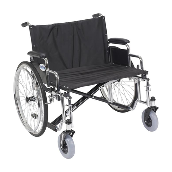 EA/1 SENTRA EC HEAVY DUTY EXTRA WIDE WHEELCHAIR, DETACHABLE DESK ARMS, 28" SEAT * Drive Medical item surcharge included in sell