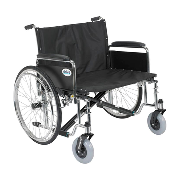 EA/1 SENTRA EC HEAVY DUTY EXTRA WIDE WHEELCHAIR, DETACHABLE FULL ARMS, 28" SEAT * Drive Medical item surcharge included in sell