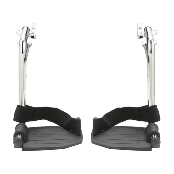 PR/1 CHROME SWING AWAY FOOTRESTS WITH ALUMINUM FOOTPLATES * Drive Medical item surcharge included in sell