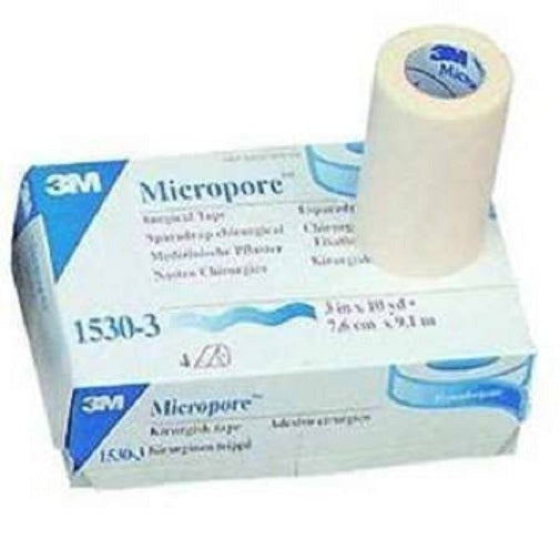 BX/4 TAPE MICROPORE 3IN X 10YD WHITE