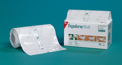 RL/1 TEGADERM FILM ROLL, TRANSPARENT, 10CM X 10M.