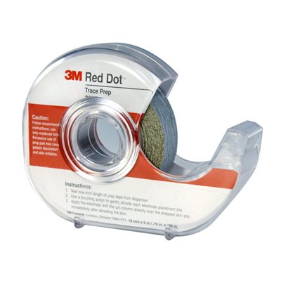 EA/1 TAPE SKIN PREP ELECTRODE 18MM X 5M W/DISPENSER RED DOT