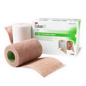 BX/1 (2/RL) COBAN 2 LAYER LITE COMPRESSION SYSTEM 30-35MMHG ROLL 1: COMFORT LAYER 4" X 2.9YD UNSTRET