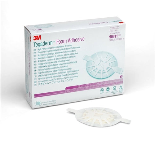 BX/10 TEGADERM FOAM DRESSING ADHESIVE WRAP (OVAL) I.D. :3" X 2-1/2" O.D. :4-1/2" X 4"