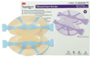 BX/5 TEGADERM SILICONE FOAM BORDER HEEL & CONTOUR 15CM X 15CM