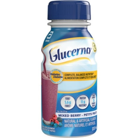 CA/24 GLUCERNA NUTRITIONAL DRINK 237ML BOTTLE 23G CARBS WILDBERRY