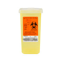 EA/1 STACKABLE SHARPS CONTAINERS SMALL, YELLOW, HORIZONTAL DROP LID, 1QT, 3.5INW X 7INH X 3.5IND