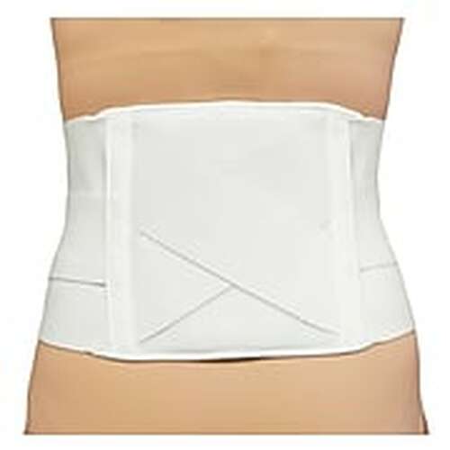 EA/1 CHAMPION MED SUPPORT SACRO BRACE W/ THERMOPAD REG (30-38") 6" FRONT/8" BACK UNIVERSAL WHITE