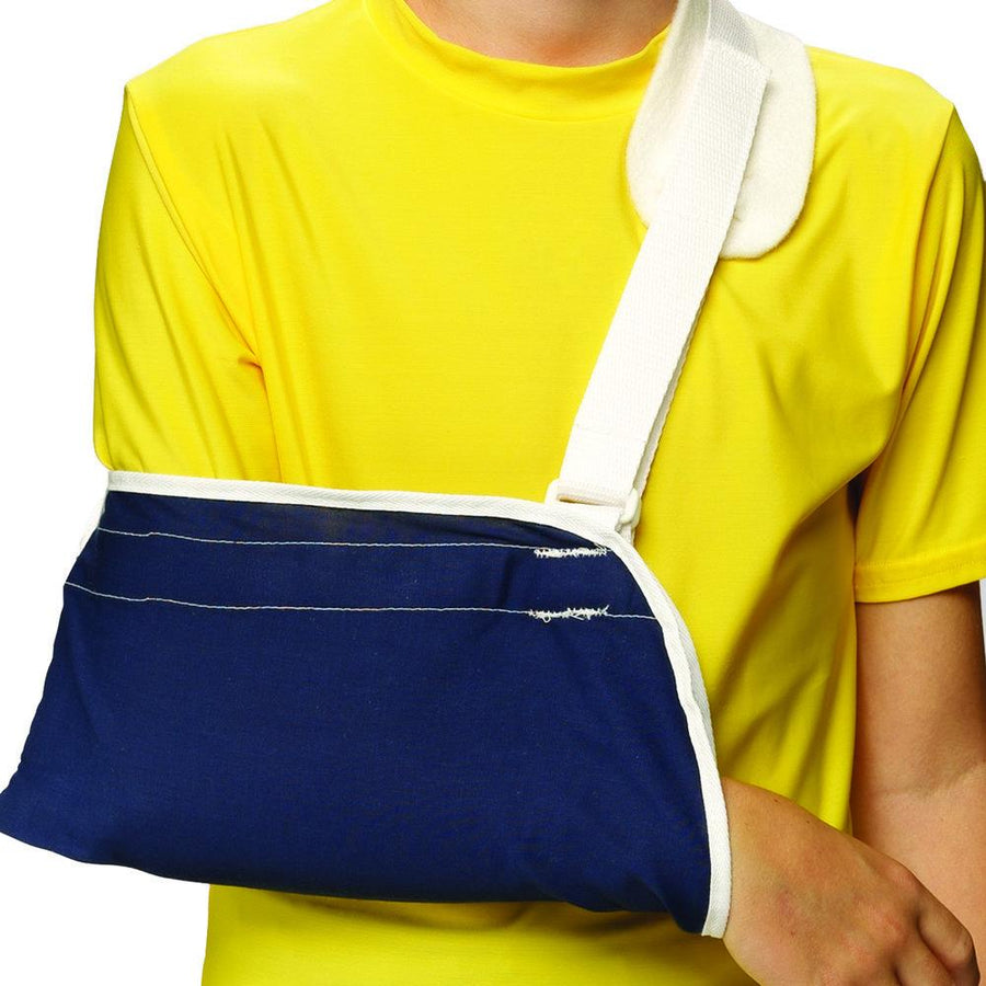 EA/1 KIDS LINE MINIMUM ARM SLING CRADLE-STYLE THUMB LOOP INFANT (3 1/2-5 1/2") NAVY NEOPRENE LFREE