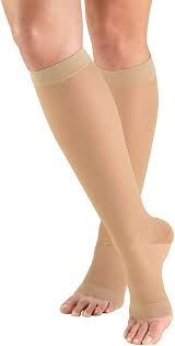 PR/1 TRUFORM LADIES OPAQUE 20-30MMHG KNEE-HIGH OPEN-TOE BEIGE X-LARGE (13 - 19") COMPRESSION STOCKIN