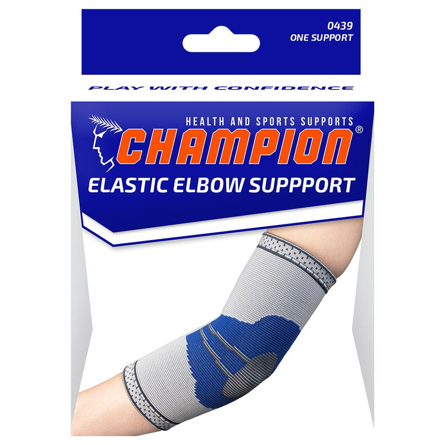 EA/1 CHAMPION ELASTIC ELBOW SUPPORT, LIGHT-GREY SMALL (9-10.25")