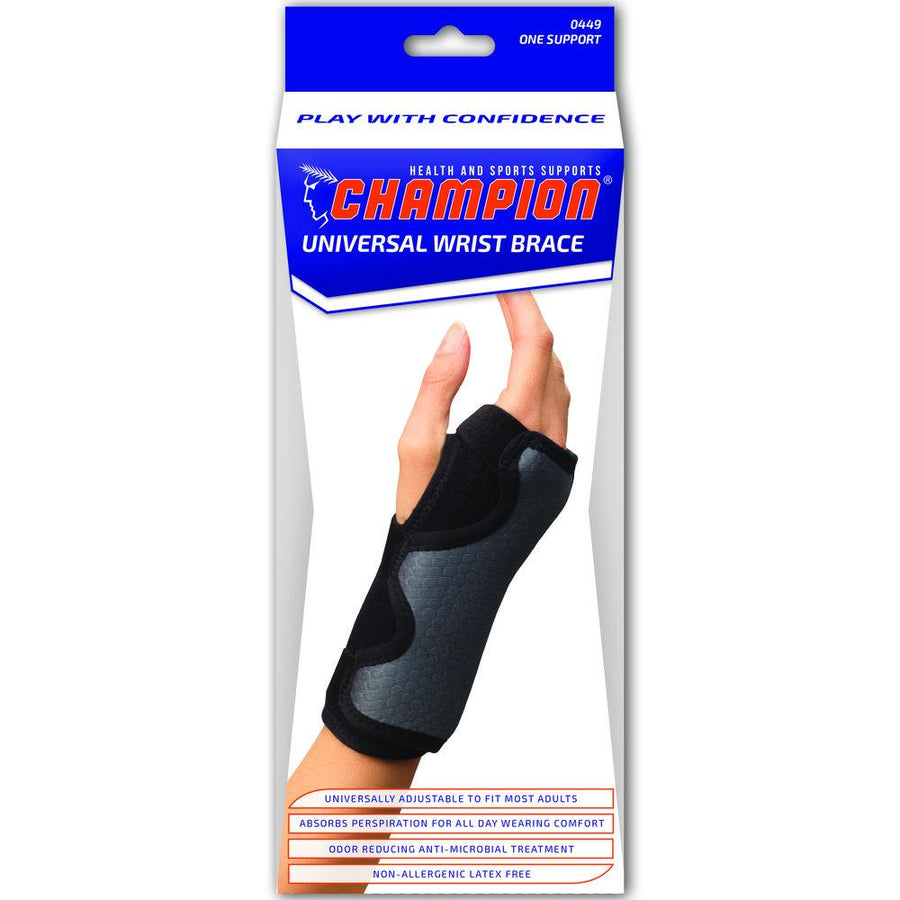 EA/1 CHAMPION UNIVERSAL WRIST BRACE, MEDIUM SUPPORT