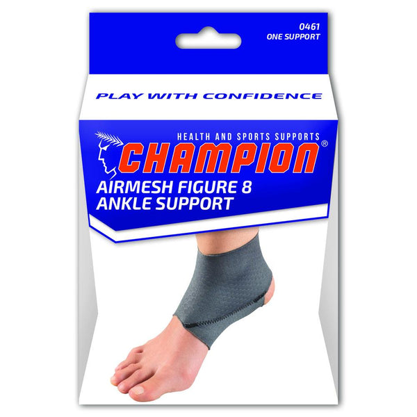 EA/1 AIRMESH FIGURE 8 ANKLE SUPPORT CHARCOAL LARGE