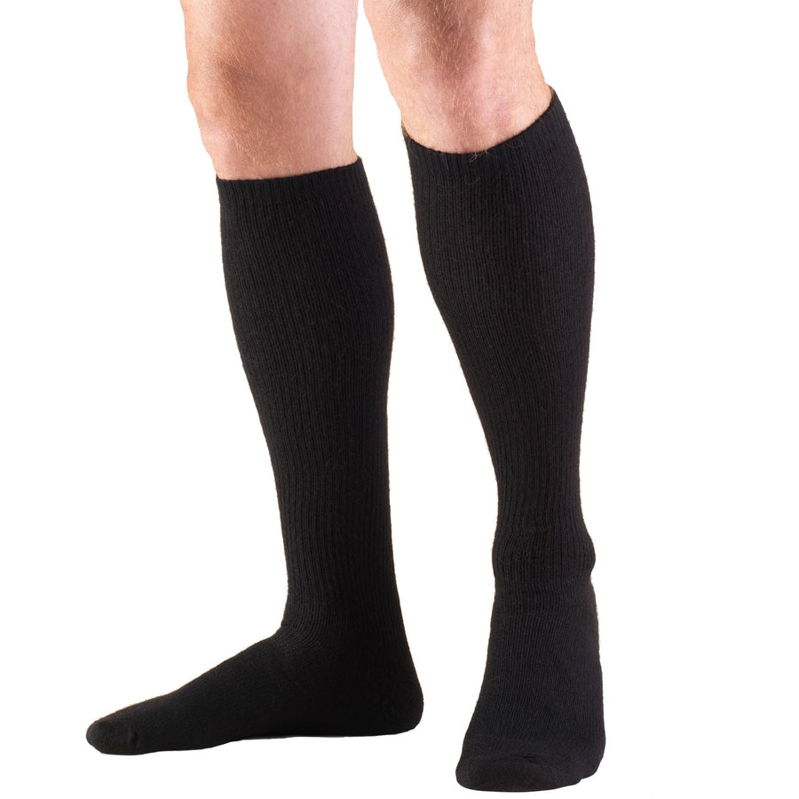 PR/1 TRUSOFT DIABETIC 8-15MMHG KNEE-HIGH SOCK SMALL MEN (6 - 8) WOMEN (7 - 9) BLACK LATEX-FREE