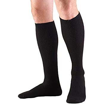 PR/1 MEN'S CASUAL 20-30MMHG COMPRESSION SOCK KNEE-HIGH BLACK XL (17 1/2 - 20")