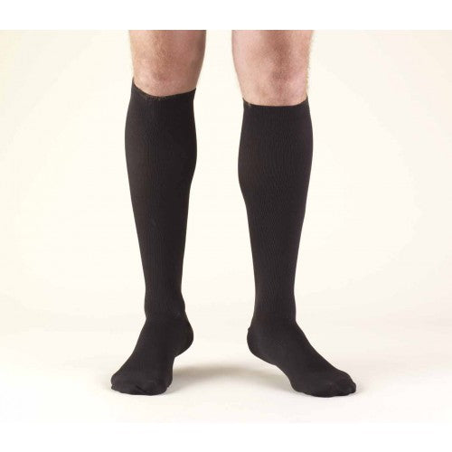PR/1 TRUFORM MEN'S 20-30MMHG KNEE-HIGH DRESS-STYLE COMPRESSION SOCK LARGE (15 1/2" - 18") NAVY LATE