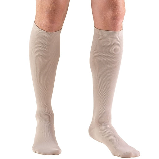 PR/1 TRUFORM MEN'S 20-30MMHG KNEE-HIGH DRESS-STYLE COMPRESSION SOCK MEDIUM (13 1/2" - 16") TAN LATE