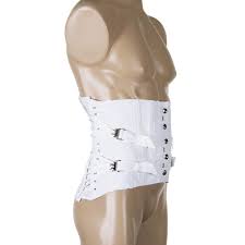 EA/1 OTC MAXIMUM LUMBOSACRAL SUPPORT BASIC 2-PULL STRAP W/ PAIR 10 1/2" RIGID STAYS WHITE F:9" B:12