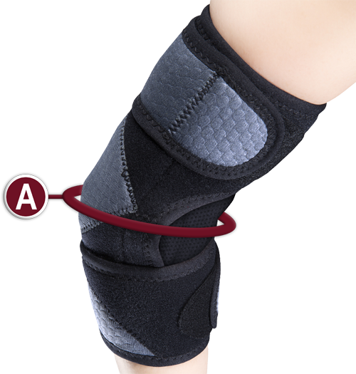 EA/1 OTC ELBOW SUPPORT WRAP, MINIMUM SUPPORT, BLACK, MEDIUM (9.75-11")