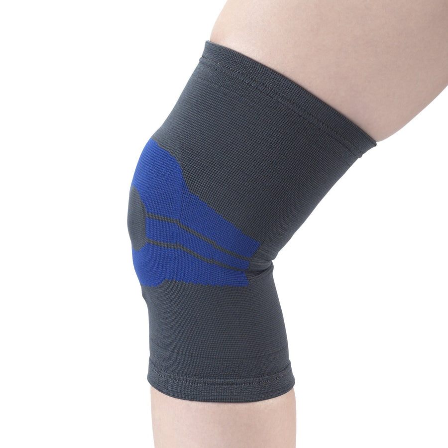 EA/1 KNEE SUPPORT W/ COMPRESSION GEL INSERT X-SMALL (12-13.5") 4-WAY STRETCH ELASTIC CHARCOAL