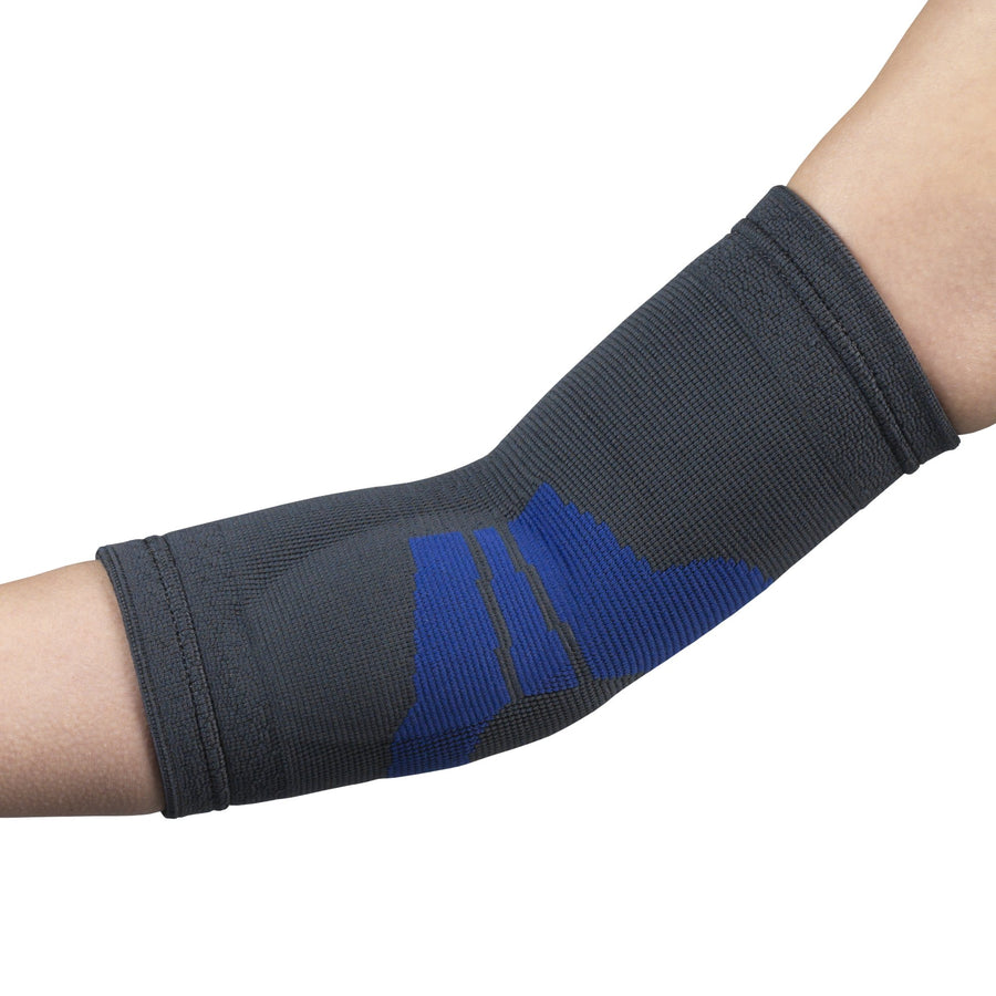 EA/1 OTC ELASTIC ELBOW SUPPORT WITH COMPRESSION GEL INSERT CHARCOAL MEDIUM (10.25-11.5")