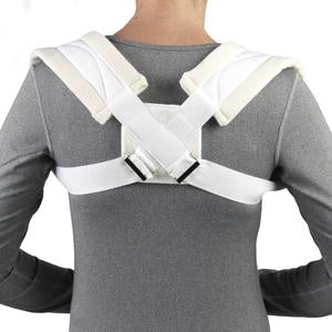 EA/1 OTC MEDIUM CLAVICLE STRAP SM (24-30") FIGURE 8 DESIGN W/ ADJUSTABLE TENSION WHITE LATEX-FREE