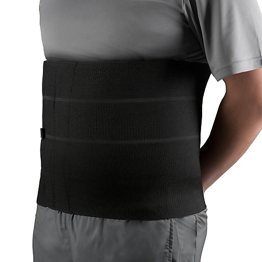 EA/1 OTC MAXIMUM HEAVY DUTY FOUR PANEL ABDOMINAL BINDER 12" BLACK, X-LARGE (41-44")