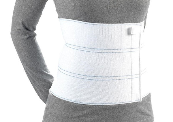 EA/1 OTC MINIMUM UNIVERSAL UNISEX 3-PANEL BINDER WHITE SMALL W/ FULL-LENGTH SUPPORT PULL-TAB ASSISTS