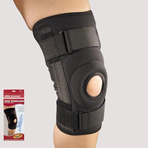 EA/1 OTC KNEE STABILIZER W/ SPIRAL STAYS 4XL (26-28") BLACK MEDIUM SUPPORT LATEX-FREE