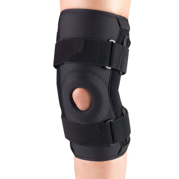 EA/1 OTC MAXIMUM KNEE STABILIZER WRAP W/ HINGED BARS BLACK 2XL LATEX-FREE