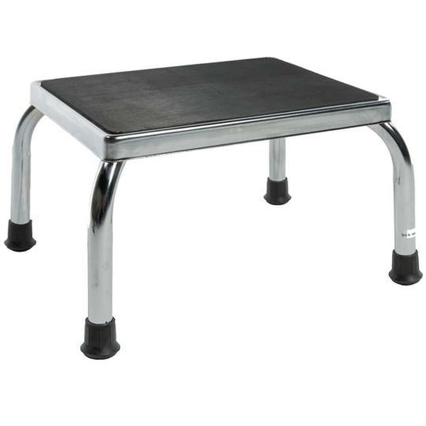 EA/1 PCP 9" FOOT STOOL CHROME LEGS W/ RUBBER TIPS NON-SKID 10" X 14" TOP TIP-PROOF 300LBS