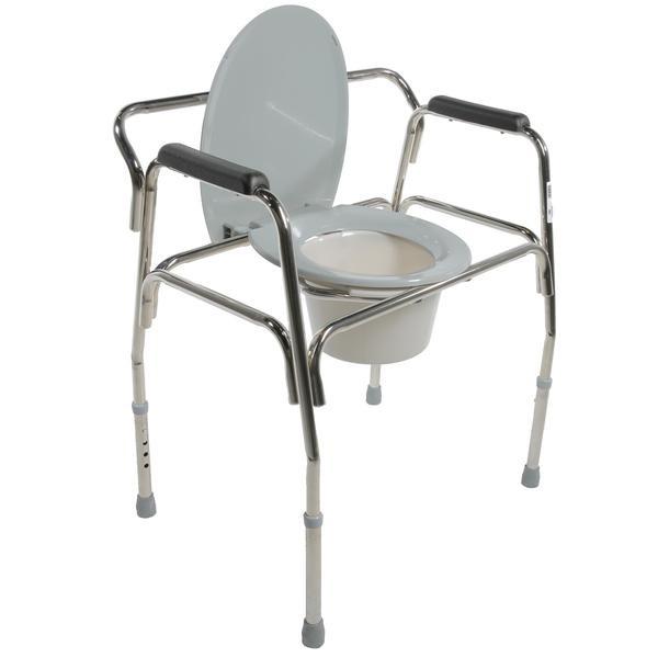 EA/1 EXTRA-WIDE CHROME COMMODE
