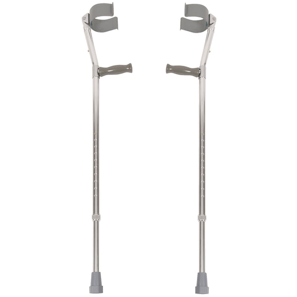 PR/1 PCP FOREARM CRUTCHES STANDARD 5'2"-6'2" PUSH-BUTTON ADJUST AT LEGS & CUFF 250LBS
