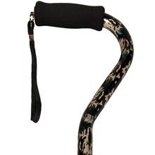 EA/1 ALUMINUM ADJUSTABLE CANE, OFFSET HANDLE, CAMOUFLAGE