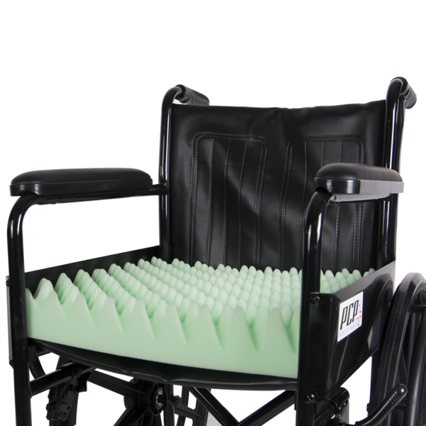 EA/1 CONVOLUTED FOAM WHEELCHAIR CUSHION 16" X 18", BLUE (NO COVER)