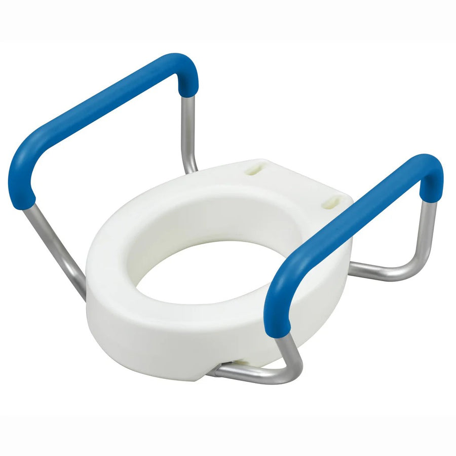 EA/1 4" TOILET SEAT RISER W/ REMOVABLE ARMS HEAVY DUTY MOLDED PLASTIC 16"W PADDED METAL ARMS 350LBS