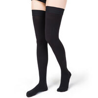 PR/1 TRUFORM CLASSIC 20-30MMHG THIGH-HIGH DOT-TOP CLOSED-TOE XL (UP TO 24") BLACK SOCK LATEX-FREE