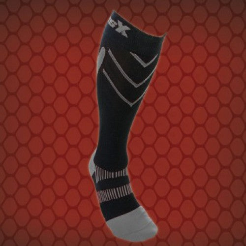 PR/1 CHAMPION CSX SPORT SOCKS X-LARGE (13.5-15IN) 20-30MM SILVER/BLACK