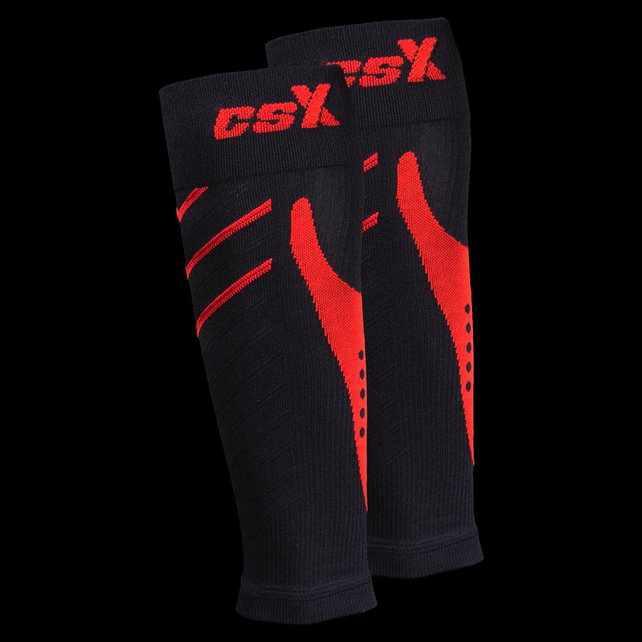 EA/1 CSX COMPRESSION CALF SLEEVE 15-20 MMHG, RED ON BLACK, MEDIUM More info...